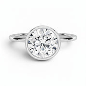 La Ronde® Bezel Solitaire 3ct Diamond Ring, Platinum