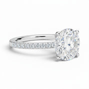 La Ronde® Pavé Solitaire 3ct Diamond Ring, Platinum