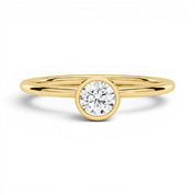 La Ronde® Bezel Solitaire 0.5ct Diamond Ring, 14K Yellow Gold