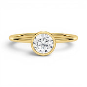 La Ronde® Bezel Solitaire 1ct Diamond Ring, 14K Yellow Gold