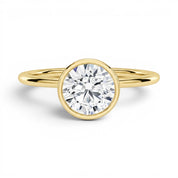 La Ronde® Bezel Solitaire 2ct Diamond Ring, 14K Yellow Gold