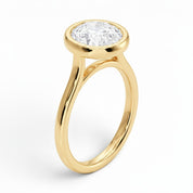 La Ronde® Bezel Solitaire 3ct Diamond Ring, 14K Yellow Gold