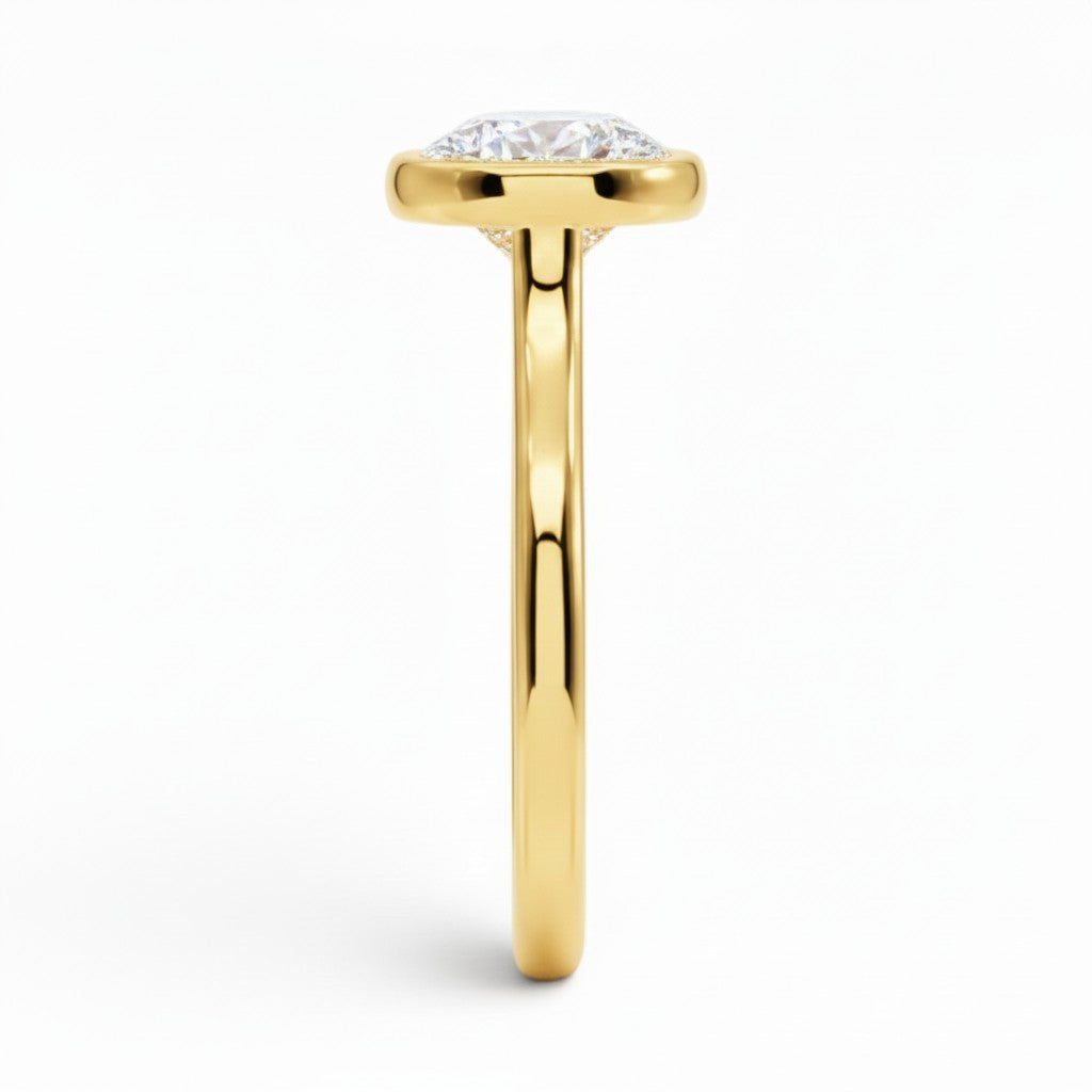 La Ronde® Bezel Solitaire 2ct Diamond Ring, 14K Yellow Gold