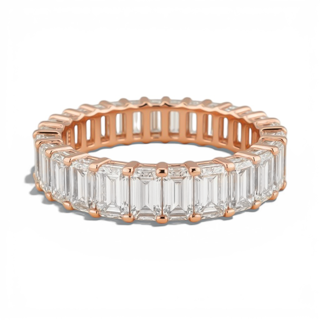 L'Emeraude® Diamond Eternity Band 2x4mm, 14K Rose Gold