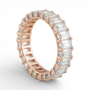 L'Emeraude® Diamond Eternity Band 2x4mm, 14K Rose Gold