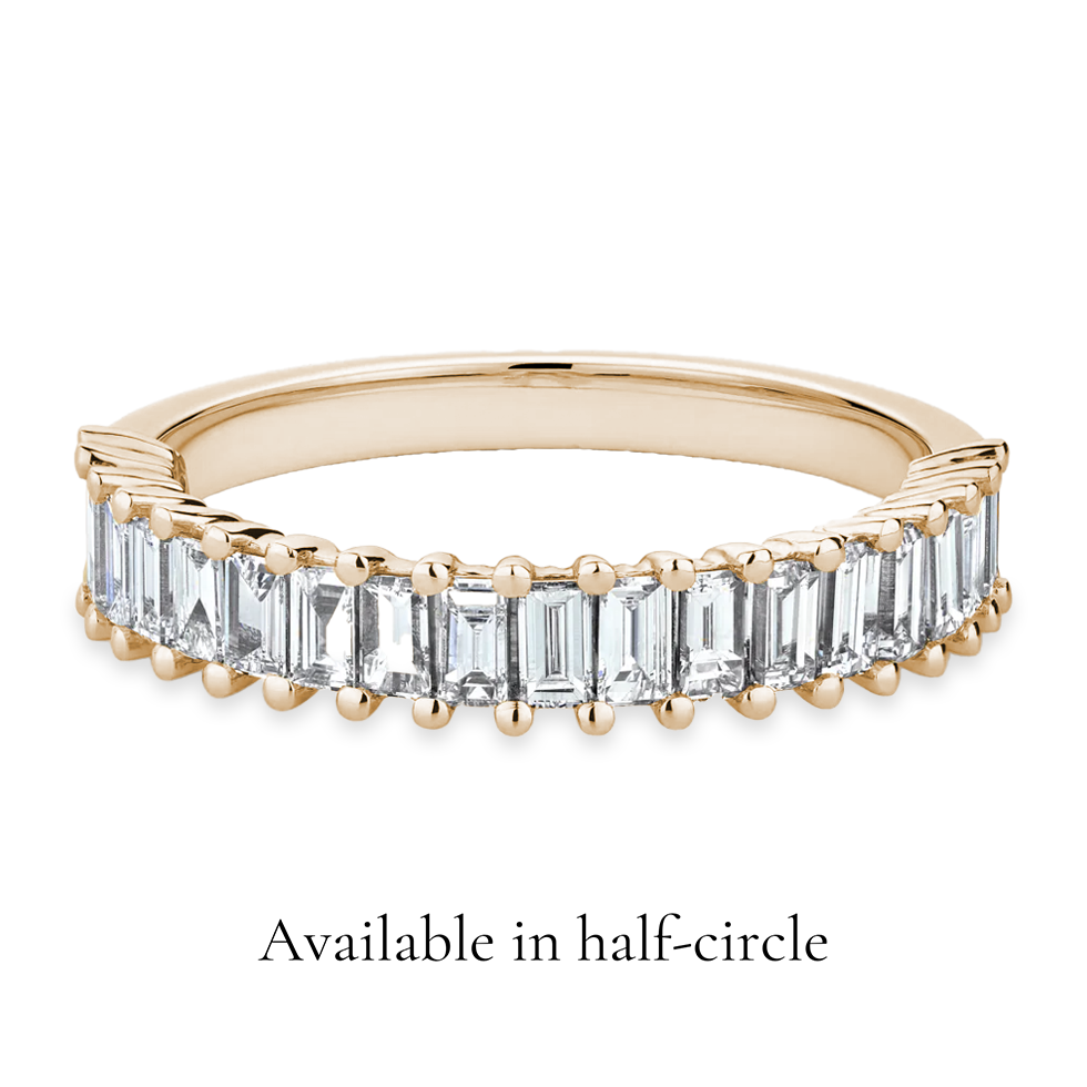 L'Emeraude® Diamond Eternity Band 2x3mm, 14K Rose Gold