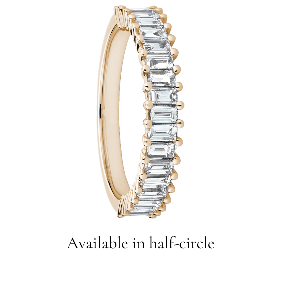L'Emeraude® Diamond Eternity Band 2x3mm, 14K Rose Gold