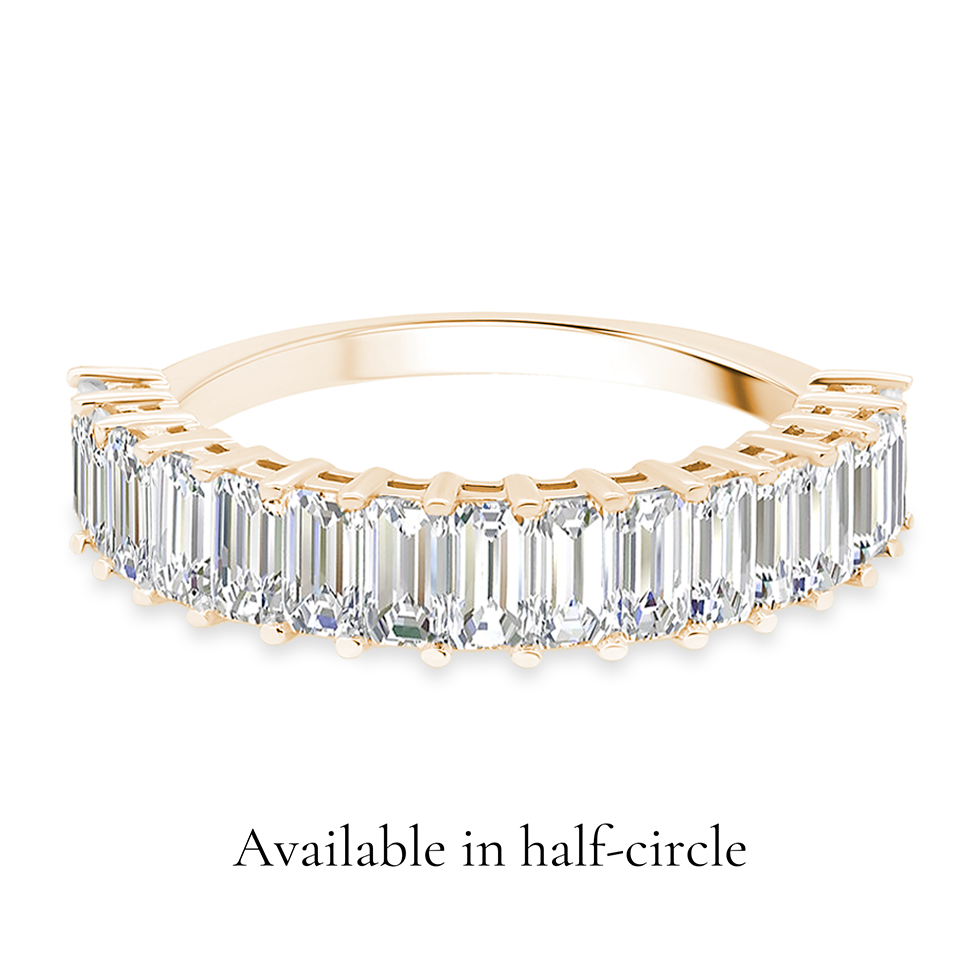 L'Emeraude® Diamond Eternity Band 2x4mm, 14K Rose Gold