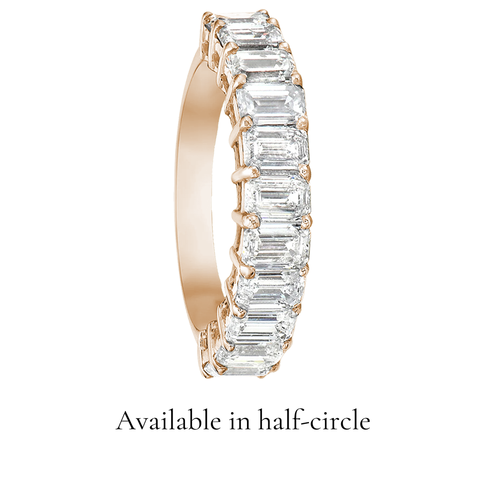 L'Emeraude® Diamond Eternity Band 3x5mm, 14K Rose Gold