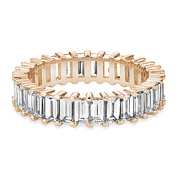 L'Emeraude® Diamond Eternity Band 3x5mm, 14K Rose Gold