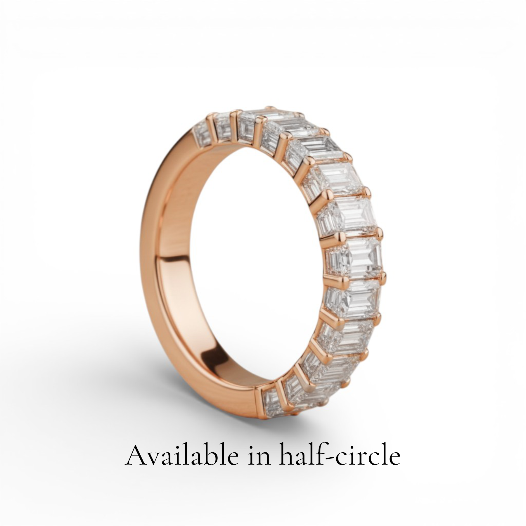 L'Emeraude® Diamond Eternity Band 2x3mm, 14K Rose Gold