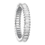 L'Emeraude® Diamond Eternity Band 2x3mm, Sterling Silver