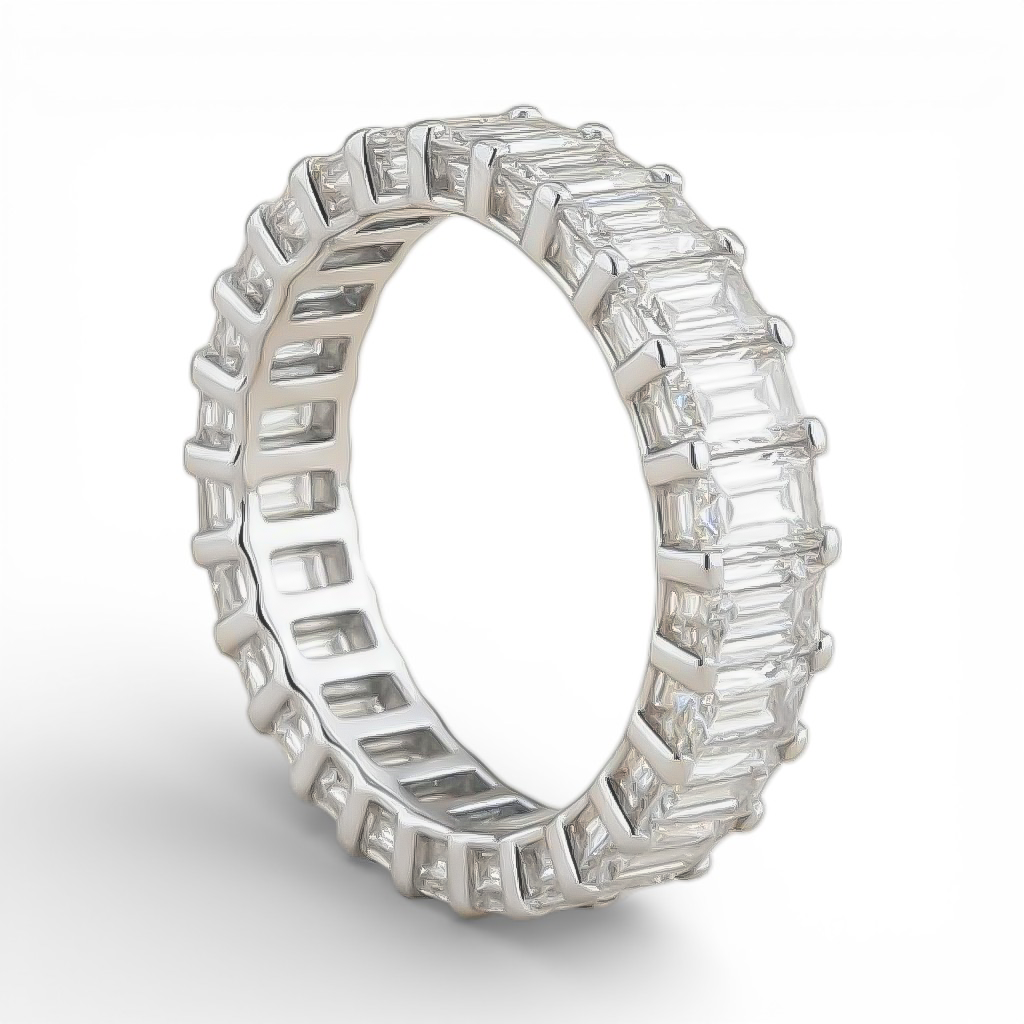 L'Emeraude® Diamond Eternity Band 2x4mm, Platinum