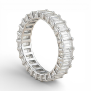 L'Emeraude® Diamond Eternity Band 2x4mm, Platinum