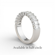 L'Emeraude® Diamond Eternity Band 2x4mm, Platinum