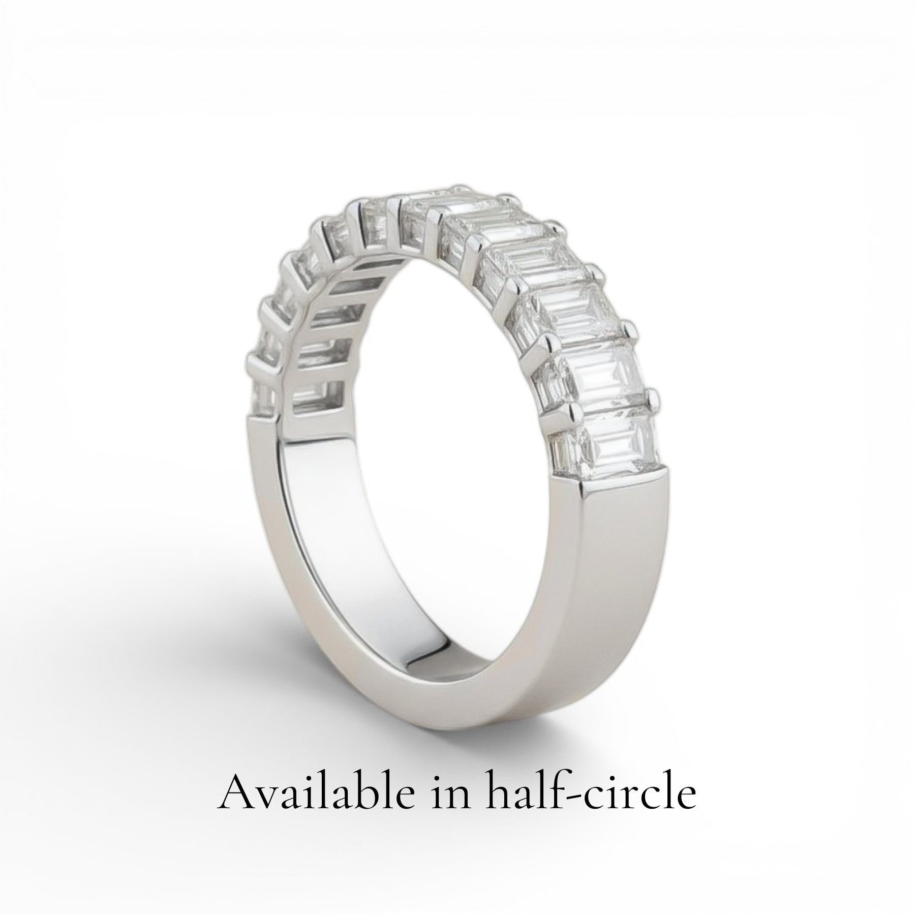 L'Emeraude® Diamond Eternity Band 2x4mm, Platinum