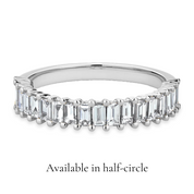 L'Emeraude® Diamond Eternity Band 2x3mm, Sterling Silver