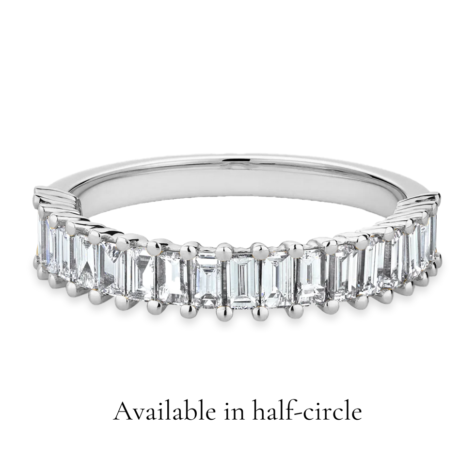 L'Emeraude® Diamond Eternity Band 2x3mm, Sterling Silver