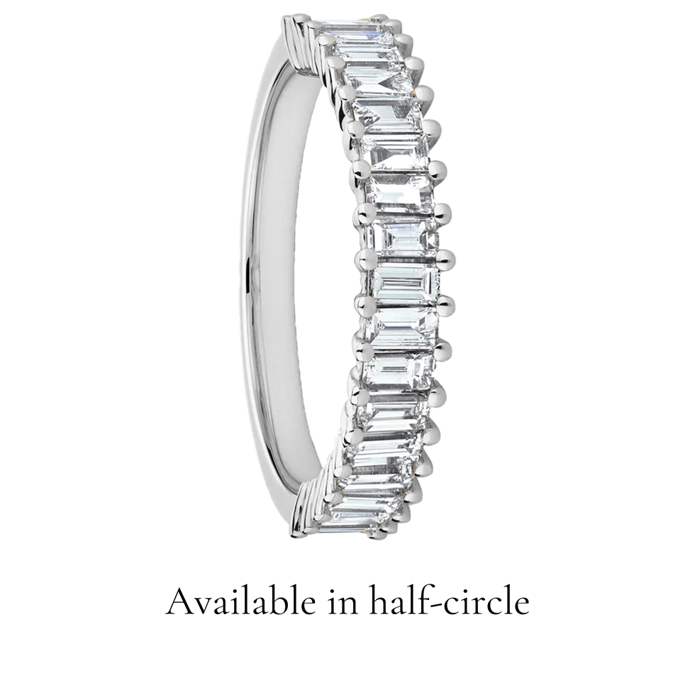 L'Emeraude® Diamond Eternity Band 2x3mm, Sterling Silver