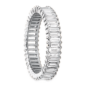 L'Emeraude® Diamond Eternity Band 2x4mm, Sterling Silver