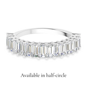 L'Emeraude® Diamond Eternity Band 2x4mm, Sterling Silver