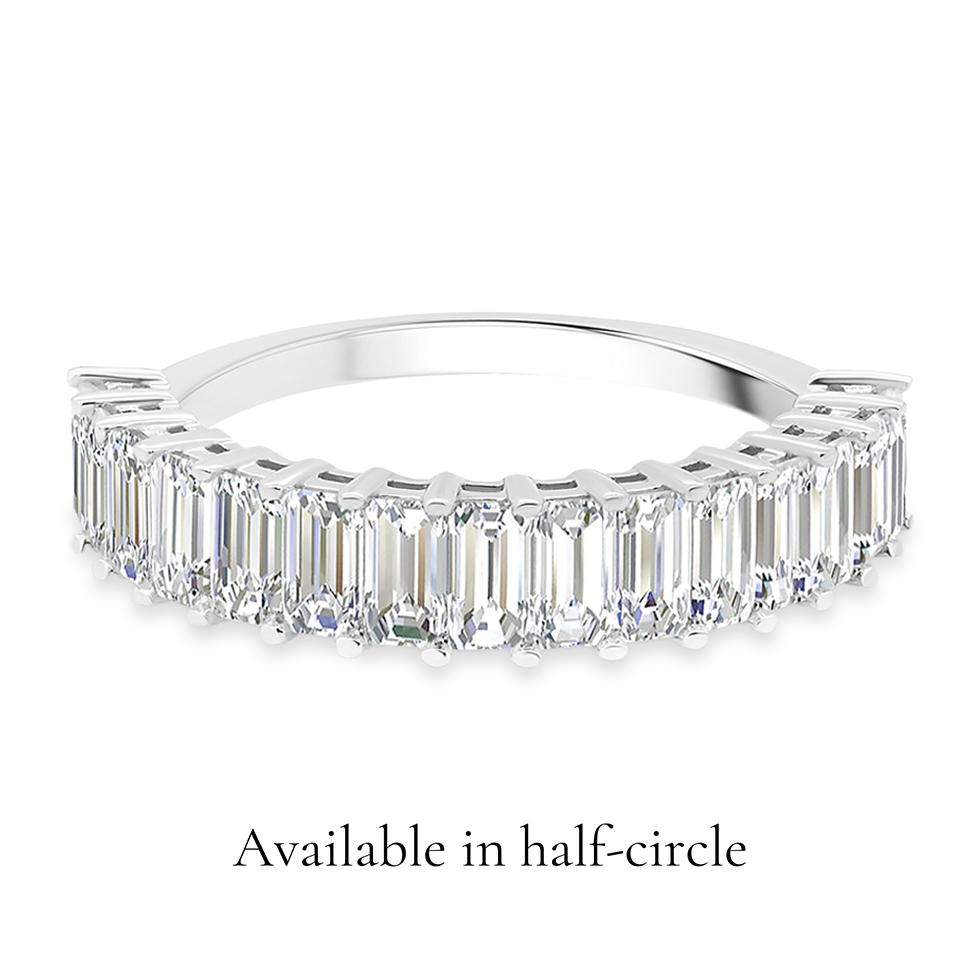 L'Emeraude® Diamond Eternity Band 2x4mm, Sterling Silver