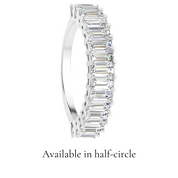 L'Emeraude® Diamond Eternity Band 2x4mm, Sterling Silver