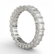 L'Emeraude® Diamond Eternity Band 2x3mm, Sterling Silver