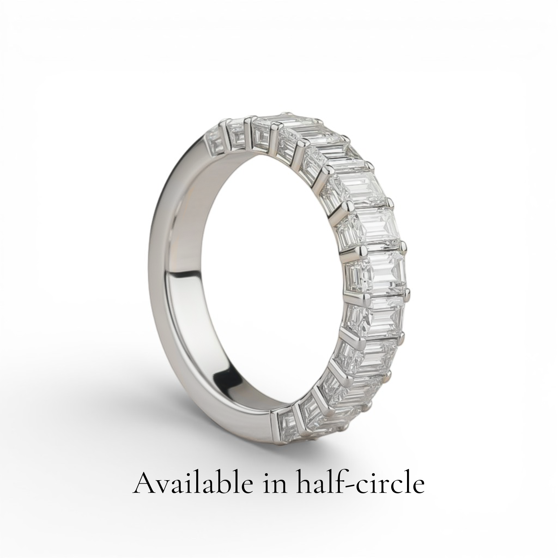 L'Emeraude® Diamond Eternity Band 2x3mm, Sterling Silver