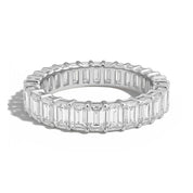 L'Emeraude® Diamond Eternity Band 2x3mm, Sterling Silver