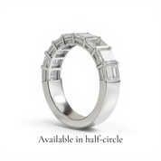 L'Emeraude® Diamond Eternity Band 3x5mm, 14K White Gold