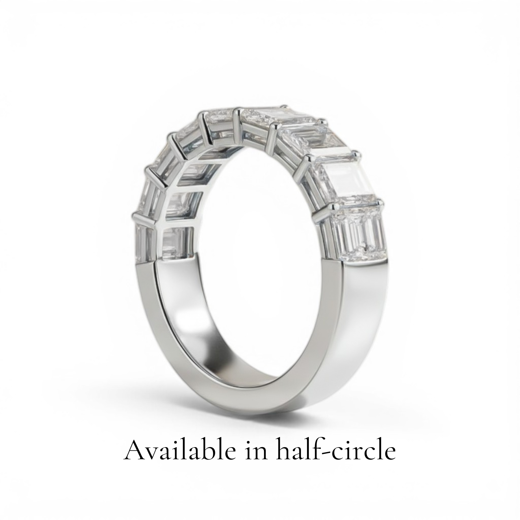 L'Emeraude® Diamond Eternity Band 3x5mm, 14K White Gold