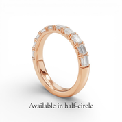 L'Emeraude® East-West Diamond Eternity Band 2x3mm, 14K Rose Gold