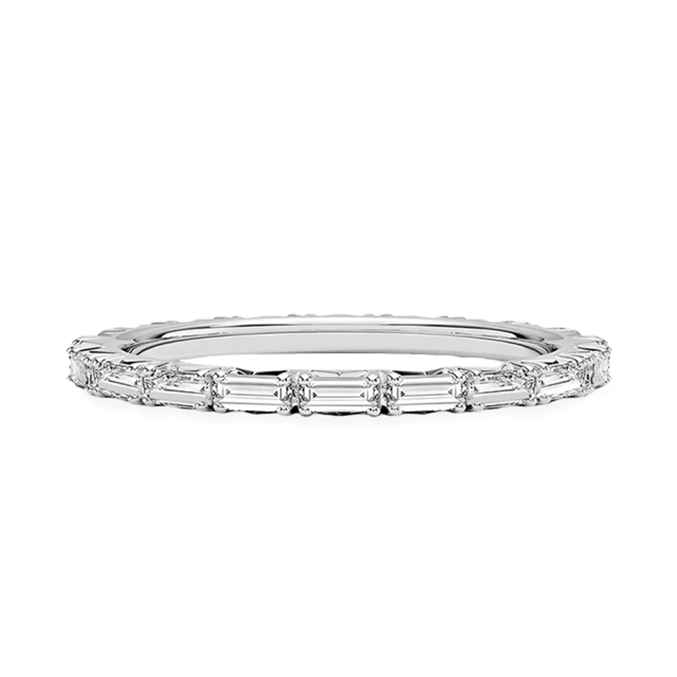 L'Emeraude® East-West Diamond Eternity Band 2x3mm (Platinum)