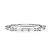L'Emeraude® East-West Diamond Eternity Band 2x3mm, Sterling Silver