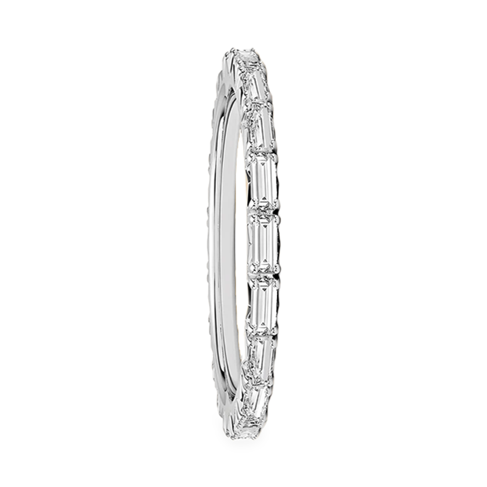 L'Emeraude® East-West Diamond Eternity Band 2x3mm (Platinum)