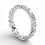 L'Emeraude® East-West Diamond Eternity Band 2x3mm, Sterling Silver