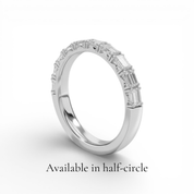 L'Emeraude® East-West Diamond Eternity Band 2x3mm, Sterling Silver