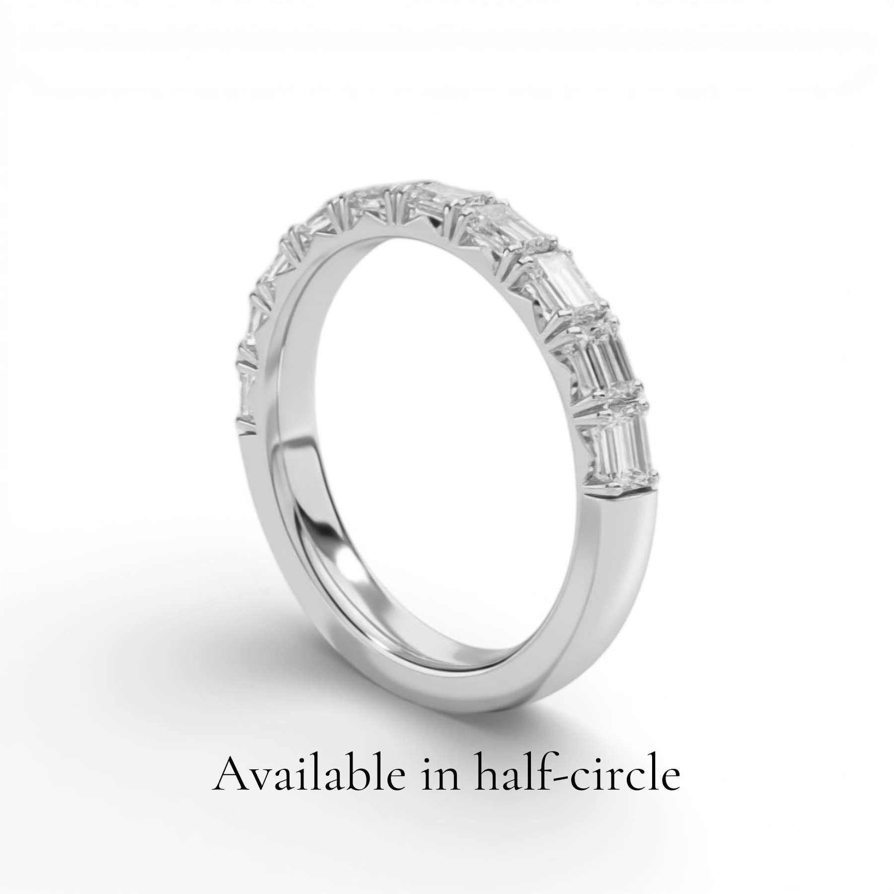 L'Emeraude® East-West Diamond Eternity Band 2x3mm, Sterling Silver