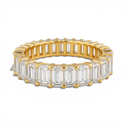 L'Emeraude® Diamond Eternity Band 2x4mm, Gold Vermeil