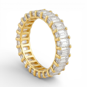 L'Emeraude® Diamond Eternity Band 2x4mm, Gold Vermeil