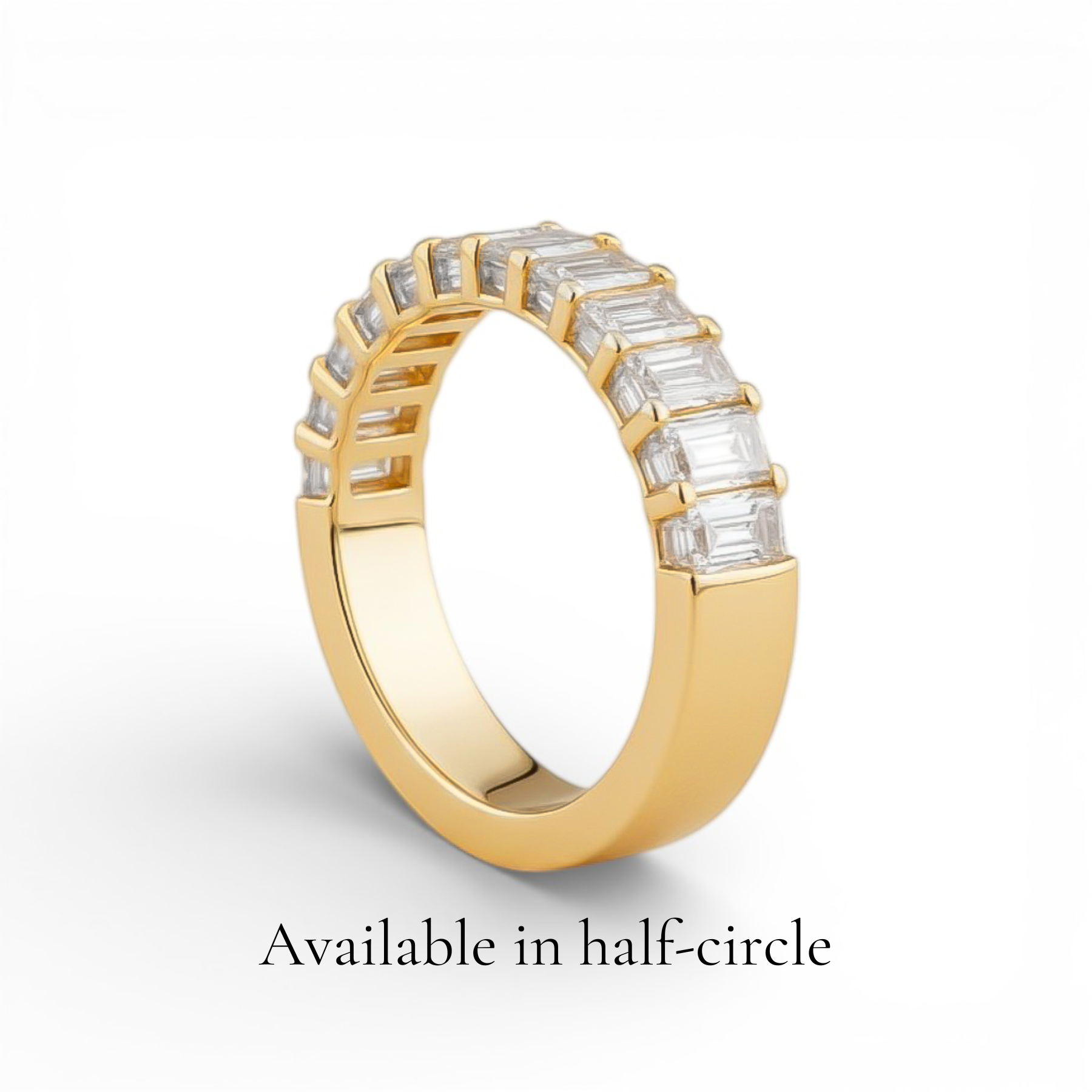 L'Emeraude® Diamond Eternity Band 2x4mm, Gold Vermeil