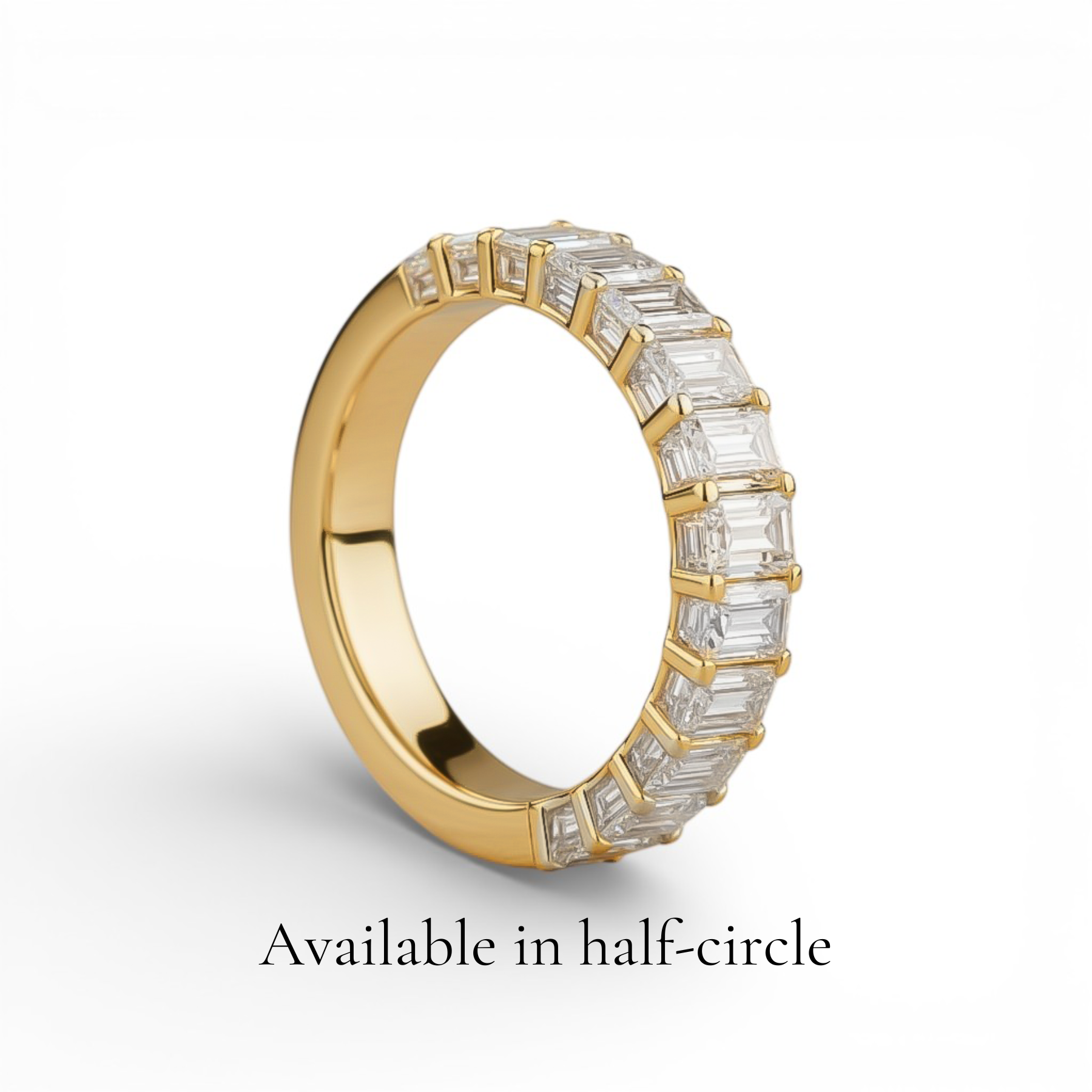 L'Emeraude® Diamond Eternity Band 2x3mm, Gold Vermeil