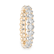 L'Ovale® Diamond Eternity Band 2x3mm, 14K Rose Gold