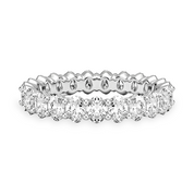 L'Ovale® Diamond Eternity Band 2x3mm, Platinum