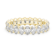 L'Ovale® Diamond Eternity Band 2x4mm, Gold Vermeil