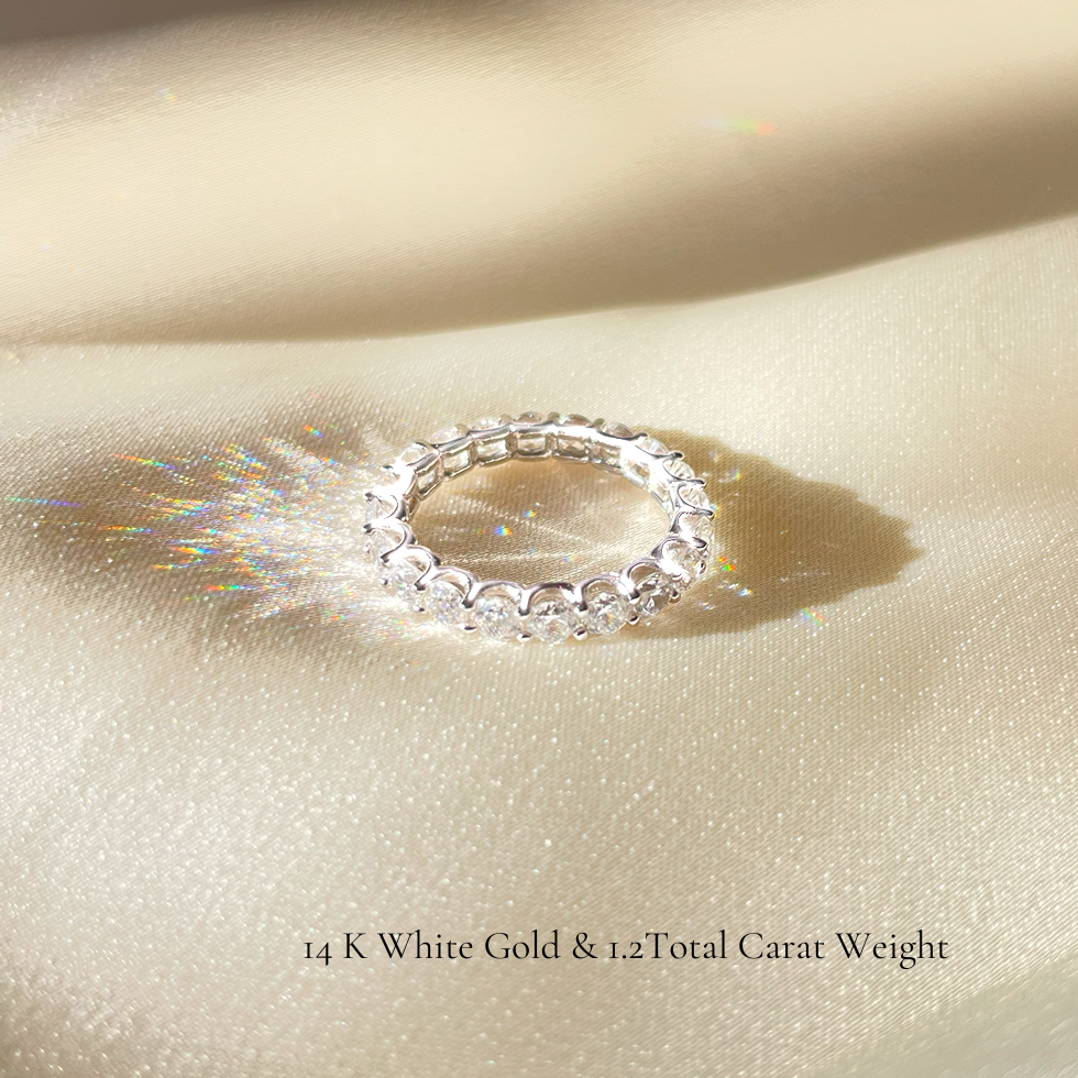 La Ronde® Diamond Eternity Band 3.75mm, 14K White Gold