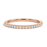 DEMAIN Diamonds Eternity Band Ring in 14k rose gold set with lab grown diamonds - Front view