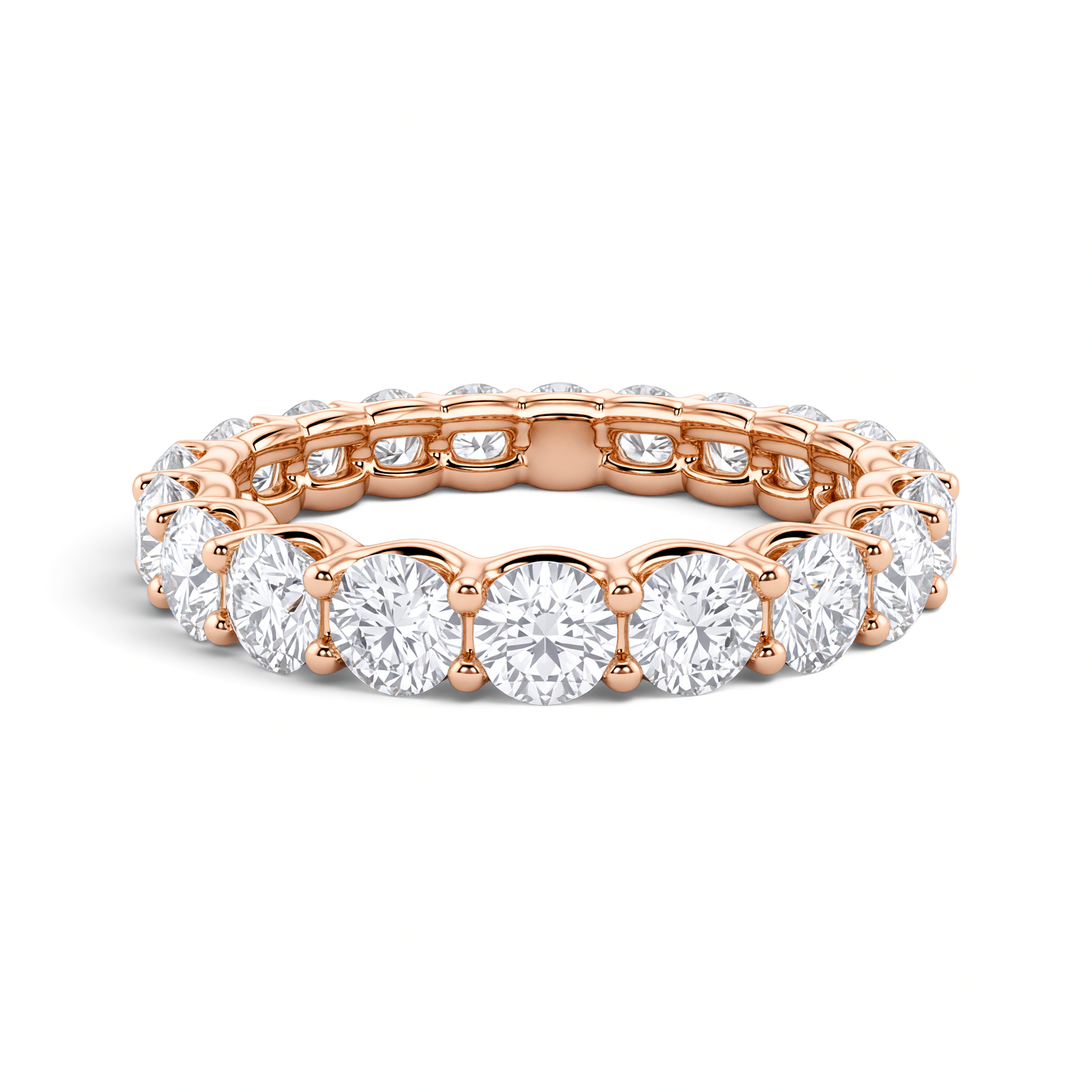 La Ronde® Diamond Eternity Band 3mm, 14K Rose Gold