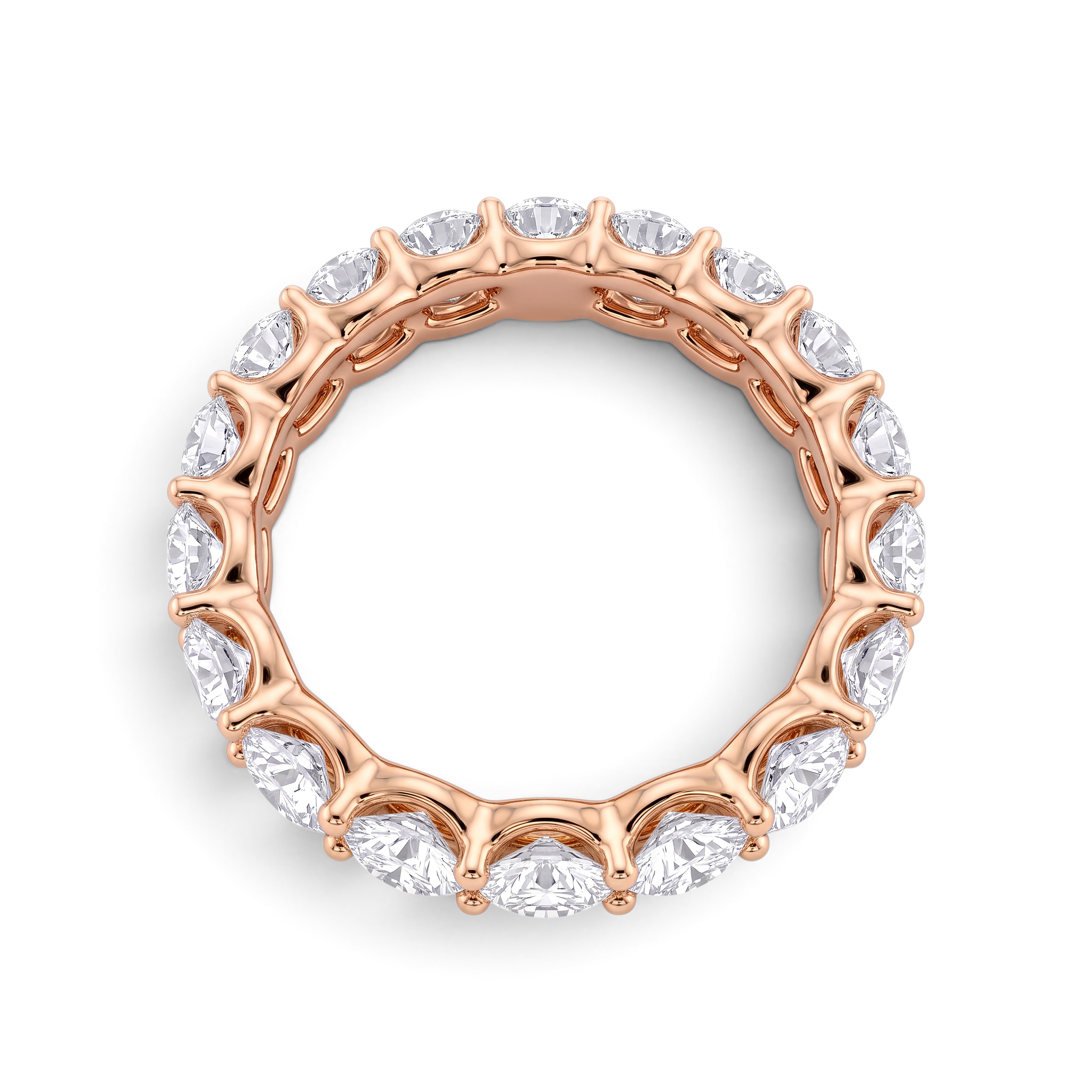 La Ronde® Diamond Eternity Band 3mm, 14K Rose Gold
